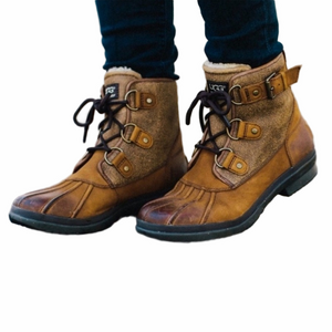 UGG Cecile Waterproof Duck Boots Sz 7.5 Fur Lined Leather Sued